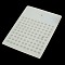 Plastic Bead Counter Boards, for Counting 5mm 100 Beads, White, 67x99x4mm, Bead Size: 5mm