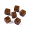 Acrylic Bead, Imitation Jade, Cube, Saddle Brown, 9x8x8mm, Hole: 2mm, 833pcs/500g