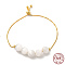 925 Sterling Silver Slider Bracelets, with Cat Eye Round Beaded, with S925 Stamp, Real 18K Gold Plated, 8-5/8 inch(22cm)