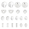 BENECREAT 100Pcs 10 Styles Alloy Bead, Long-Lasting Plated, Mixed Shapes, Silver, 7~12.5x6~12x3~6mm, Hole: 1.2~1.6mm, 10pcs/style