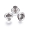 Tarnish Resistant European Style 201 Stainless Steel Eyelet Core, Grommet for Large Hole Beads, Flat Round, Stainless Steel Color, 8x4.5mm, Hole: 4mm