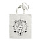 Printed Cotton Canvas Pouches, with Handle, Shoulder Bags for Shopping, Rectangle, Palm, 40x35cm