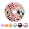 1Box ABS Plastic Imitation Pearl Dome Cabochons, Half Round, Mixed Color, 4~12x2~6mm, about 690pcs/box