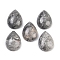 Natural Map Stone Cabochons, Teardrop, 20~20.5x15~15.5x6.5~7mm