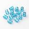 Aluminum Dreadlocks Beads Hair Decoration, Hair Coil Cuffs, Deep Sky Blue, 9x8mm, Hole: 7mm