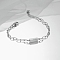 Natural Howlite Cube Link Bracelets, Stainless Steel Chains Bracelets for Women