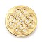 Golden Tone Wax Seal Brass Stamp Heads, for Invitations, Envelopes, Gift Packing, China Knot, 25x15mm, Inner Diameter: 7mm