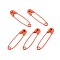 Spray Painted Iron Safety Pins, Cadmium Free & Nickel Free & Lead Free, Coral, 30~31x7x2.5mm