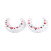 Christmas UV Plating Printed Opaque Acrylic Beads MACR-N018-07A-2