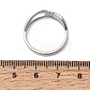 304 Stainless Steel Micro Pave Cubic Zirconia Finger Rings for Women RJEW-A104-01P-5