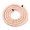 Flat Round Handmade Polymer Clay Bead Spacers X-CLAY-R067-3.0mm-13-2