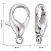 Platinum Plated Alloy Bracelet Lobster Claw Clasps X-E106-NF-4