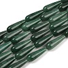 Natural Green Aventurine Teardrop Beads Strands G-E329-31-2