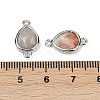 Natural Mixed Gemstone Faceted Connector Charms G-L514-048G-4