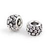 Polymer Clay Rhinestone European Beads CPDL-T001-10-1