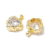 Valentine's Day Brass Micro Pave Clear Cubic Zirconia Pendants KK-K360-22G-2