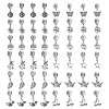 48Pcs 12 Styles Brass European Dangle Charms KK-HY0004-07-1