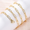 Brass Paperclip Chains Necklaces for Women NJEW-D302-69G-3