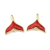 Brass Enamel Pendants KK-L256-46B-G-1