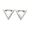Tarnish Resistant 304 Stainless Steel Triangle Huggie Hoop Earrings STAS-H156-02A-P-2
