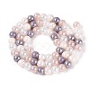 Electroplate Glass Beads Strands EGLA-N019-6mm-04-2