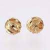 Carved Brass Beads KK-G312-02G-4mm-2