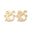 Ion Plating(IP) 304 Stainless Steel Hollow Connector Charms STAS-P332-05G-1