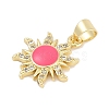 Brass Micro Pave Cubic Zirconia Pendants KK-Q028-29G-03-2