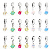 105Pcs 7 Colors Electroplate Transparent Glass Charms PALLOY-TAC0231-2