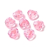 Glass Heart Beads GLAA-D005-01-2