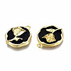 Rack Plating Alloy Enamel Pendants ENAM-N060-18-02LG-3