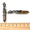 Natural Tiger Eye Faceted Double Termimal Pointed Big Pendants G-P547-03AS-02-3