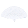 Plastic & Feather Fan Display Decoration AJEW-CY0002-58-1