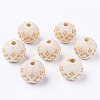 Unfinished Natural Wood European Beads LS-WOOD-S057-023B-1