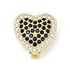 Brass Micro Pave Cubic Zirconia Slide Charms KK-D317-121G-1
