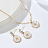 Zinc Alloy Crystal Rhinestone & Acrylic Pendant Necklaces & Stud Dangle Earrings Sets WGD1CBB-03-2