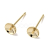 Brass Studs Earrings Finding KK-K383-01C-G-1
