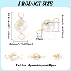 36Pcs 3 Styles Grade AA Natural Cultured Freshwater Pearl Connector Charms with Golden Tone Alloy Slices FIND-BC0004-55-2