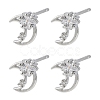 SHEGRACE Brass Micro Pave Cubic Zirconia Stud Earrings XGRQ4N495-709P-1