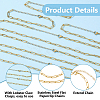 316L Surgical Stainless Steel Flat Paperclip Chains Bracelets & Necklaces Sets SJEW-HS00002-4