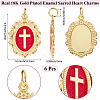 6Pcs Brass Enamel Pendants KK-BBC0019-83-2