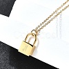 304 Stainless Steel Rolo Chain Pendant Necklaces NJEW-S444-01G-10-4