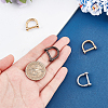 4Pcs 4 Colors 304 Stainless Steel D-Ring Anchor Shackle Clasps STAS-UN0039-07-3