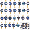 30Pcs Natural Cultured Freshwater Pearl Dyed Connector Charms PALLOY-SC00006-1