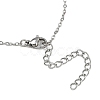 304 Stainless Steel Cable Chain Bracelet with Enamel Rondelle Beaded BJEW-G683-02P-01-5