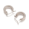 Tarnish Resistant 201 Stainless Steel Geometric Hoop Earrings STAS-D171-12C-P-2