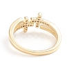 Adjustable Brass Micro Pave Clear Cubic Zirconia Cuff Rings RJEW-F101-18G-3