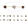 Natural Mixed Gemstone Chips & Column Beaded Chains CHC-C001-04G-2