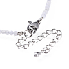 Natural Light Blue Agate Bead Bracelets BJEW-JB04555-03-3