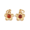 Natural Carnelian(Dyed & Heated) Flower Charms KK-B157-18G-01-1